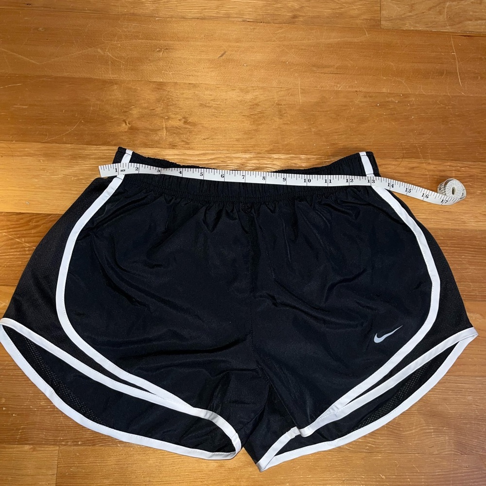 Nike Women's Black and White Athletic Shorts